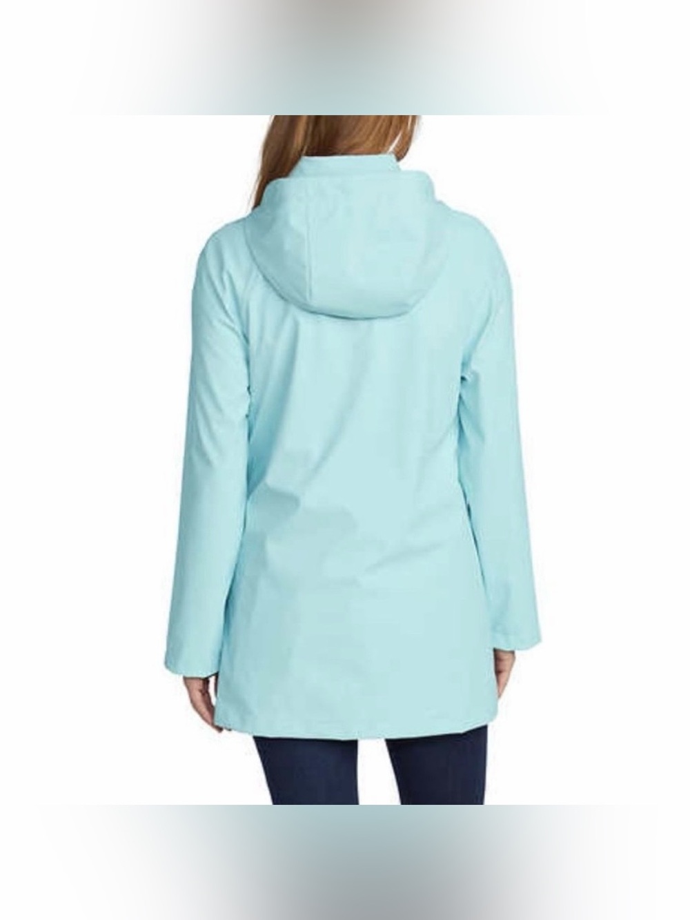 NWT Pendleton Rain Jacket in Light Blue with Plaid Lining Size Small - Picture 2 of 6